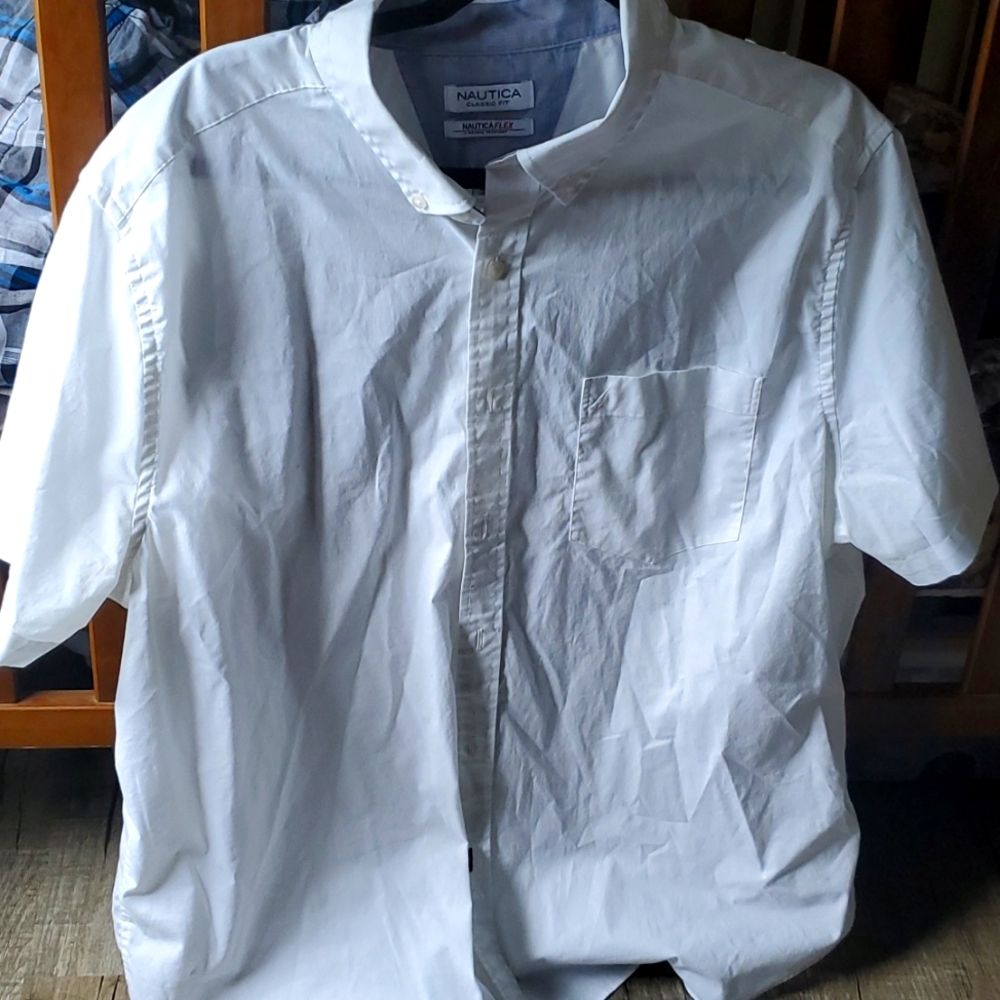 White Button down Nautica shirt